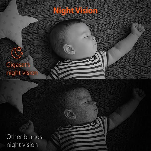 Miniatura 6 de Gigaset Monitor de bebé con cámara y audio, VS280 sin WiFi, monitor de video portátil para bebés, pantalla de 2.8 pulgadas, visión nocturna