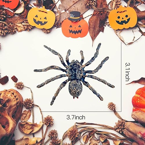 Miniatura 3 de Figuras de juguete de insectos realistas de arañas falsas, accesorios de broma de araña realistas de Halloween, suministros de fiesta
