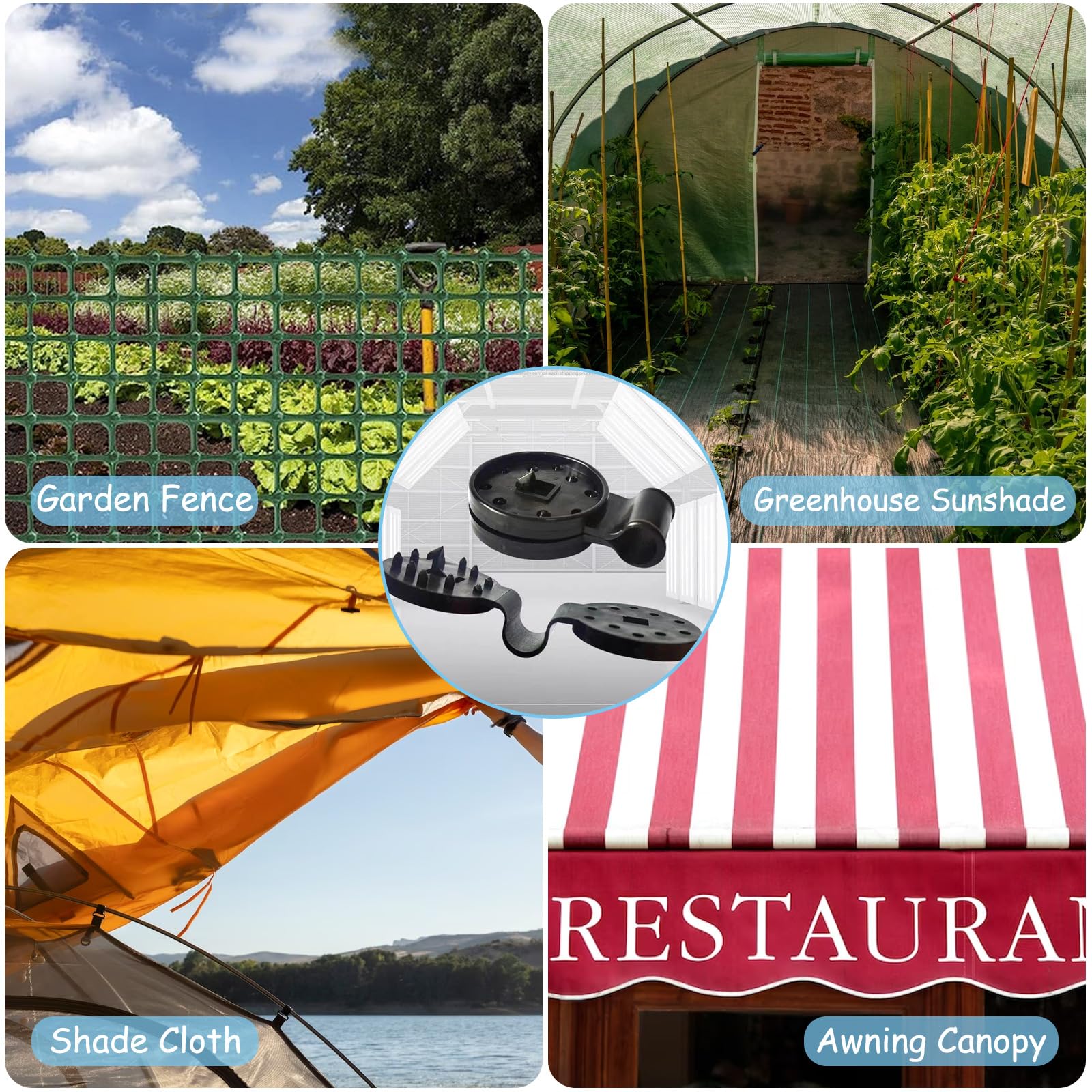 100 Pezzi Clip in Plastica per Telo Ombreggiante, Clip di Fissaggio Speciale con Occhiello, Clip di Stoffa Dell'ombra, Accessori in Tessuto Ombreggiante per Serra Piante Rete Parasole Giardino