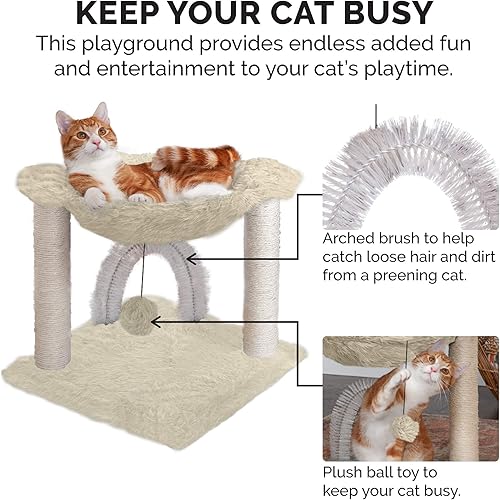 Miniatura 65 de Furhaven - Árbol para gatos, árbol de 59.8 pulgadas de alto para gatos de interior, con postes rascadores de sisal, condominio y juguetes, torre