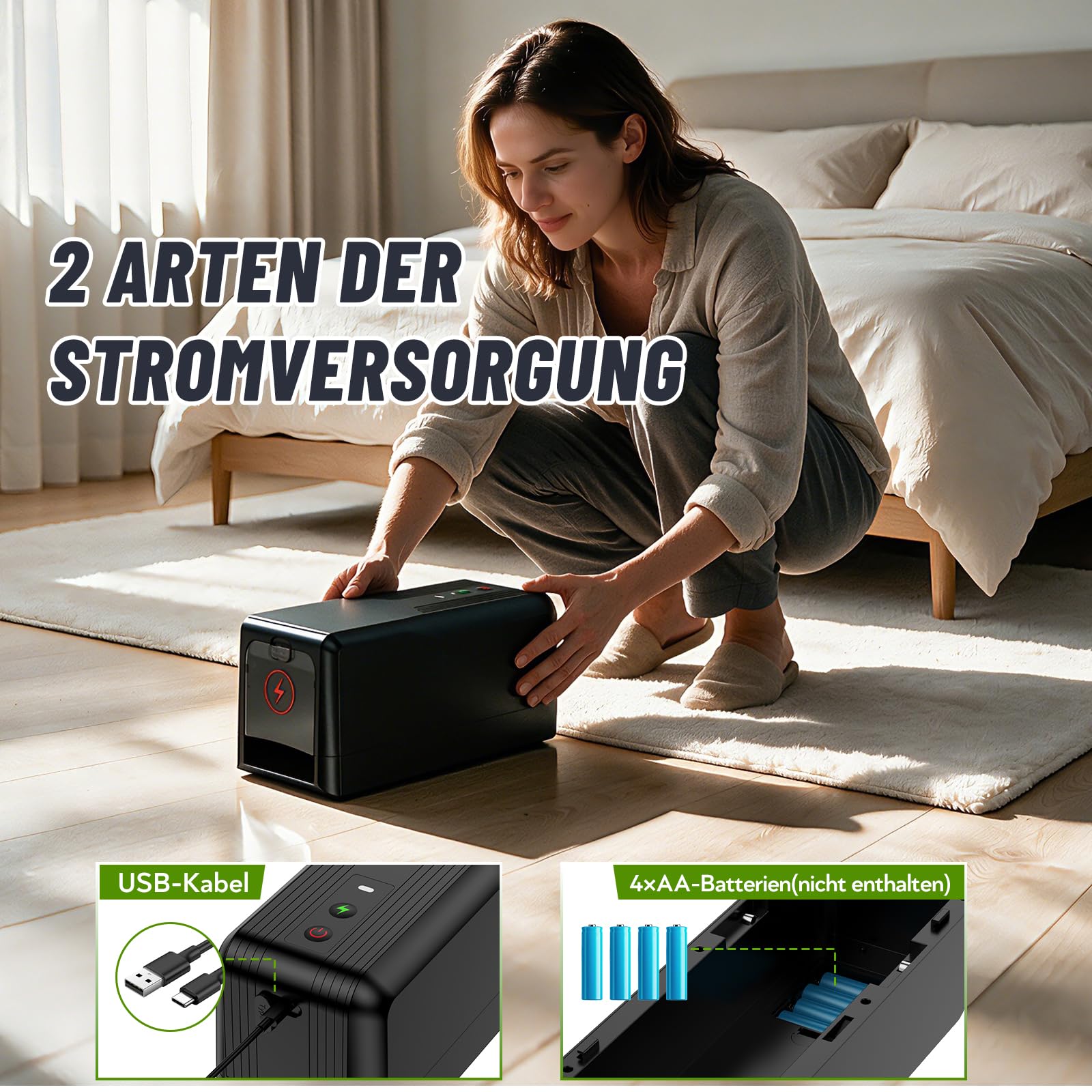 Rattenfalle Elektrisch 8000V, Elektrischer Mausfänger Elektrisch Mausefalle Große Einzug 11,5*25,5 cm,Sofortiger Schmerzloser Elektronische Schlagfalle, Wiederverwendbar & Hygienisch für Küche Keller