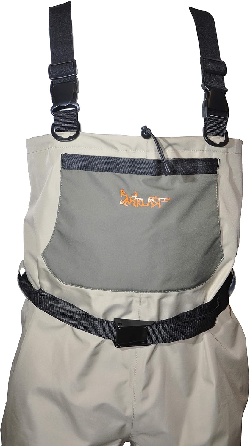 ForEverlast Gulf Coast Adult Waterproof Chest Fly Fishing Waders with Boots