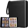 Card Binder 9-Pocket, 1080 Pockets Trading Card Album with 60 Removable Sleeves, Waterproof Card Collection Folder, Zipper Card Folder Card Holder for MTG, TCG, Sports & Game Cards
