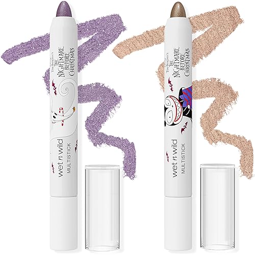 wet n wild Nightmare Before Christmas 2-Piece Multistick Set, Shimmer Finish for Eyes, Lips & Face, Nourishing Cream Formula, Cruelty-Free