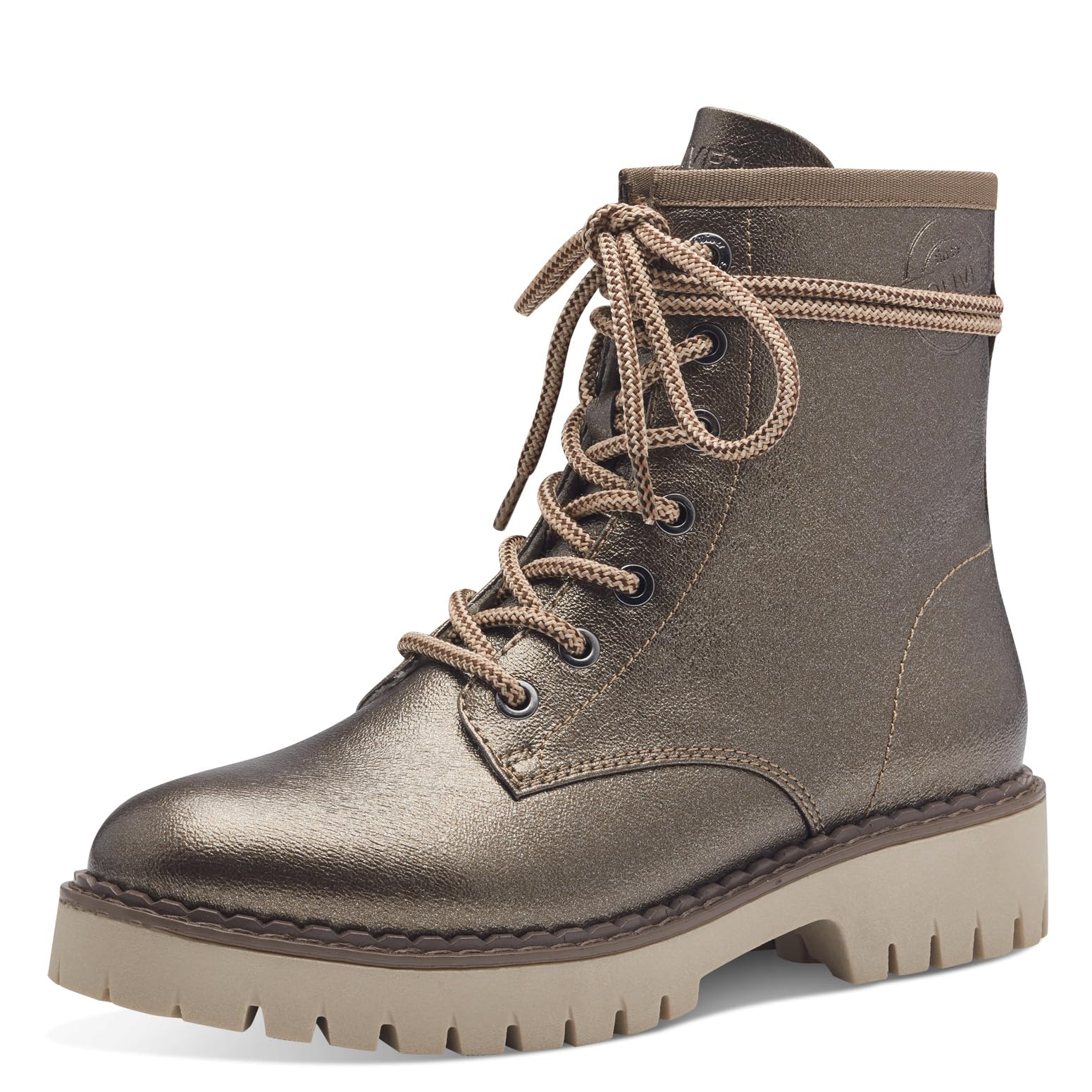 s.Oliver Women's Lace Boot Flat 5-25213-41 Ankle, Bronce, 7.5 UK