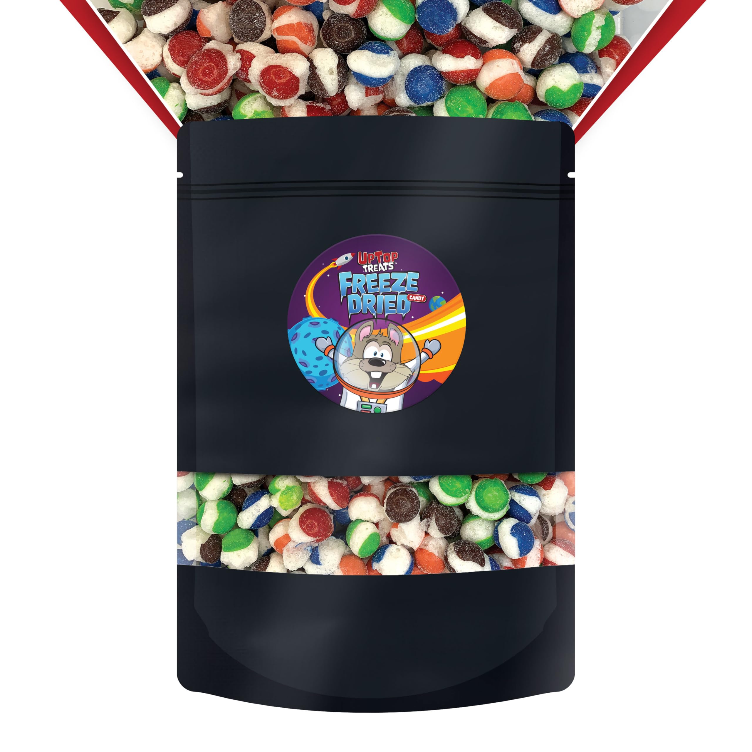 Bulk - UpTop Treats Freeze Dried Candy, Berry Moon Rocks, Crunchy Candy for ASMR, Berry Punch, Strawberry, Melon Berry, Wild Cherry, Raspberry, Snacks for Kids & Adults, Made in the USA, 1LB Bag