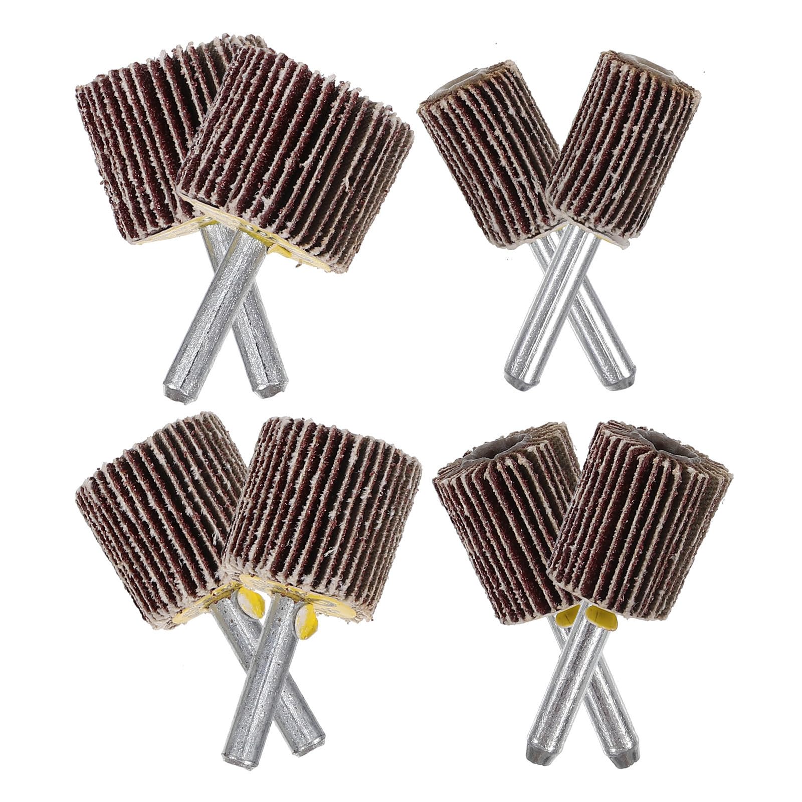 Mikinona Meules Abrasives à Lamelles Tige 6 Mm 80 Grains Assortiment de 8 Facile à Installer Plusieurs styles pour Meuleuse Électrique pour Ponçage et Polissage Métal et Plusieurs styles