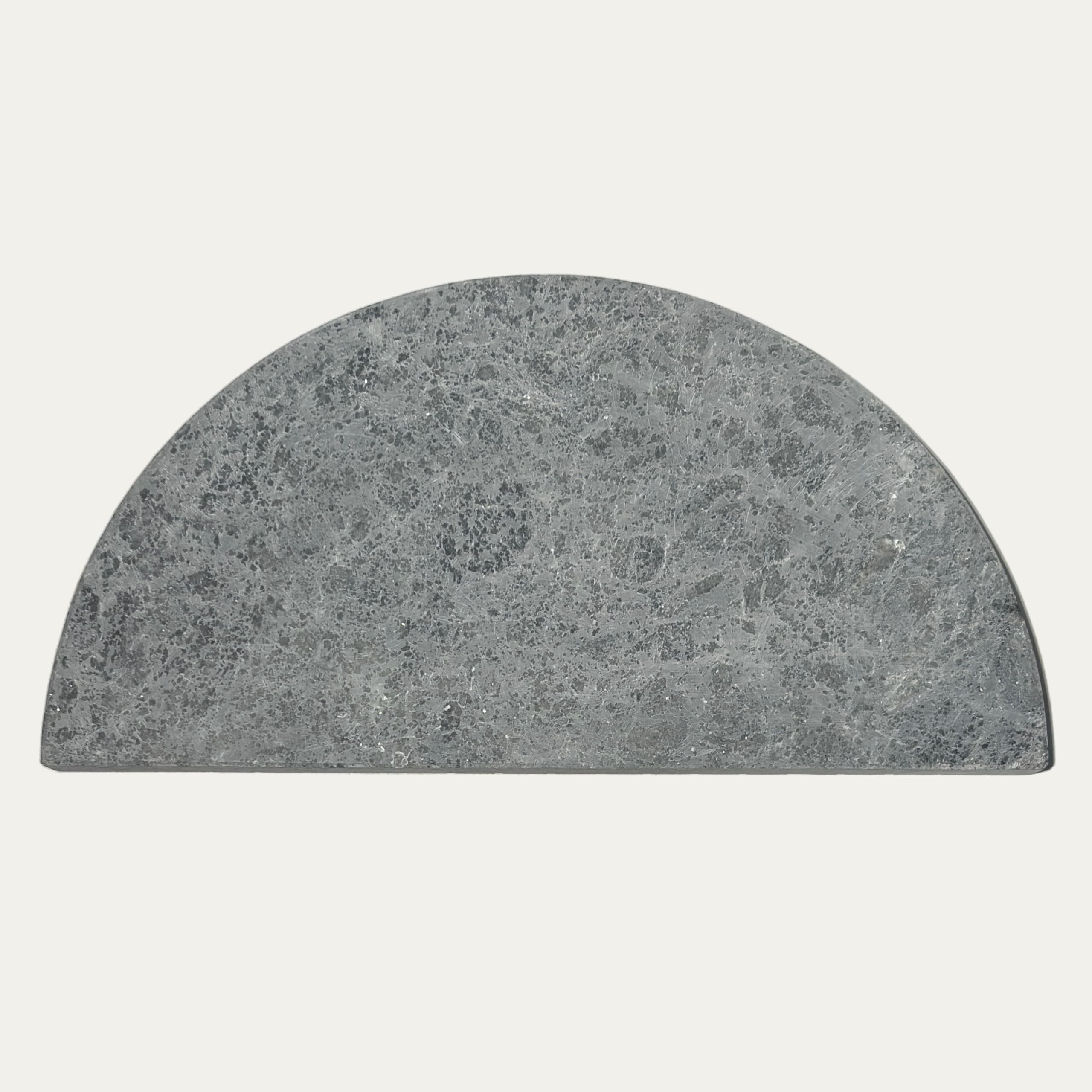 KAMAGEAR Half-Moon Soapstone Cooking Surface for Kamado Grills, 20mm Thick, Non-Stick, Hand Wash Only (18")