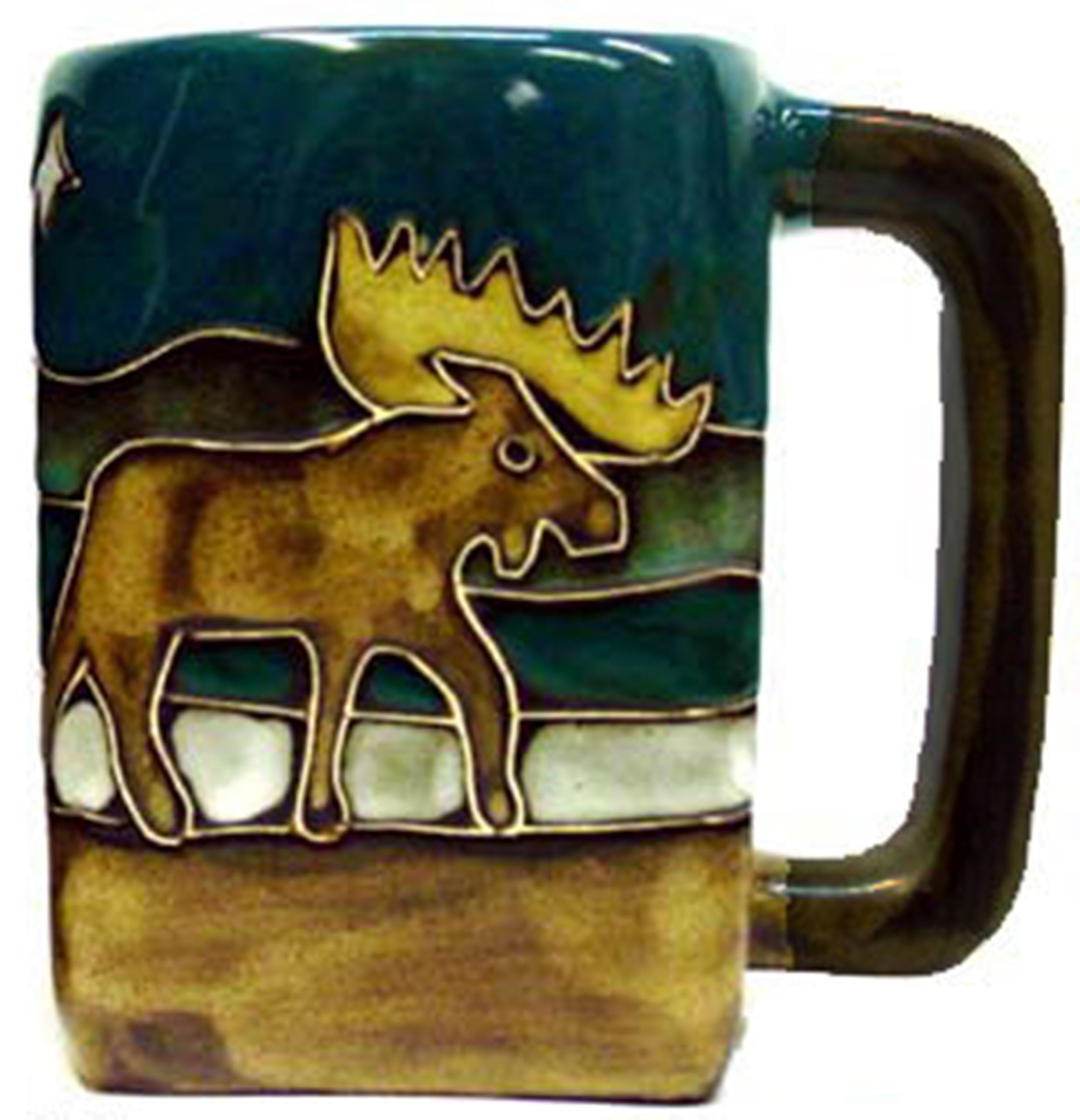 Amazon.com | One (1) MARA STONEWARE COLLECTION - 12 Ounce Coffee Cup  Collectible Square Bottom Dinner Mug - Moose Design: Mara Ceramic: Coffee  Cups & Mugs