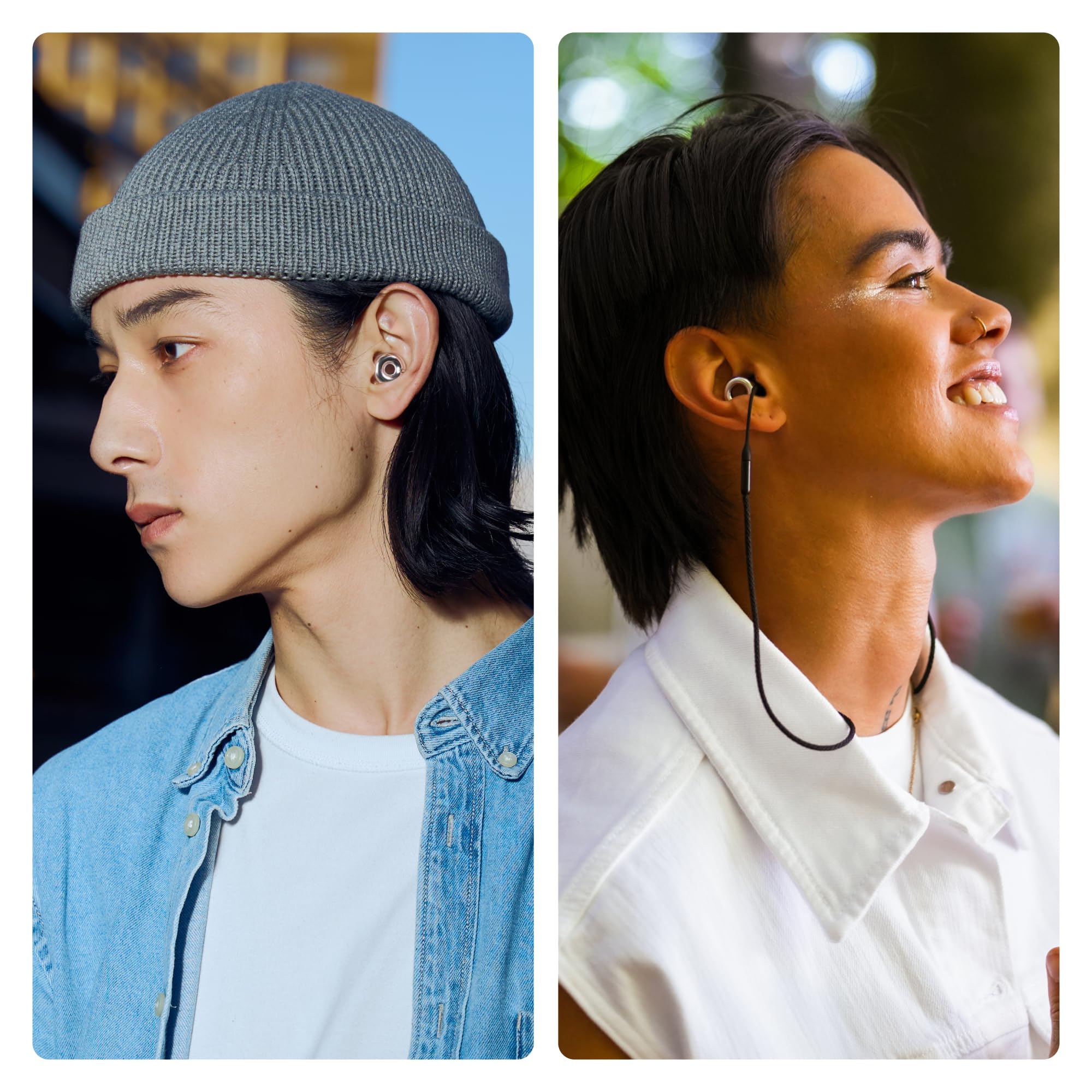 Loop Earplugs Switch 2 + Link Set (Silber) – Switch 2 + Link | Wiederverwendbare 3-in-1-Ohrstöpsel für Fokus, Reisen, Musik und Veranstaltungen, geselliges Beisammensein und Geräuschempfindl