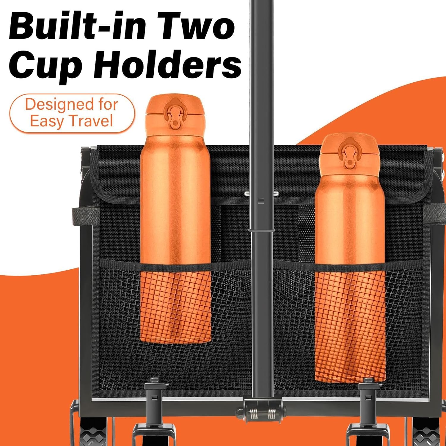 Wagons Carts Foldable - 360Lbs Collapsible Wagon Cart with Wheels Portable - Folding Wagon Lightweight for Camping, Sports, Travel, Picnic, Groceries, Shopping