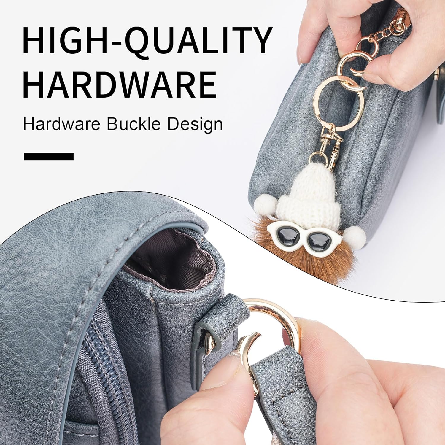 APHISON Small Crossbody Bags for Women Trendy, Leather Phone Wallet Purses Handbags Card Slots with Adjustable Guitar Strap - Image 5