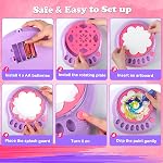 Arts and Crafts for Kids Ages 4-8,Paint Spin Art Machine Kit,Art Craft Set for 6-9 Year Old,Cool Painting Spinner Toys Kits Set,Art Supplies Birthday Gifts for Boy Girl Ages 6 7 8 9 10 11 12 (Purple)