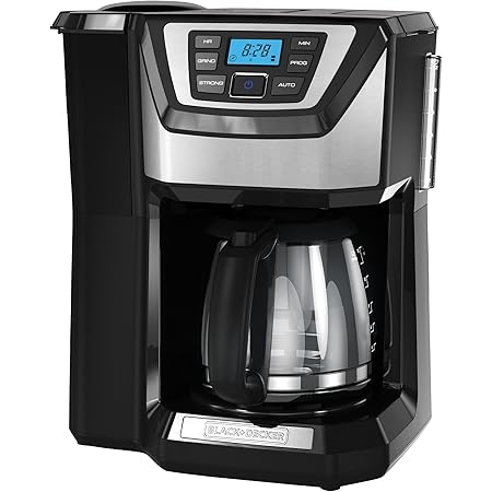 BLACK+DECKER CM5000B 12-Cup Mill and Brew Coffeemaker, Black