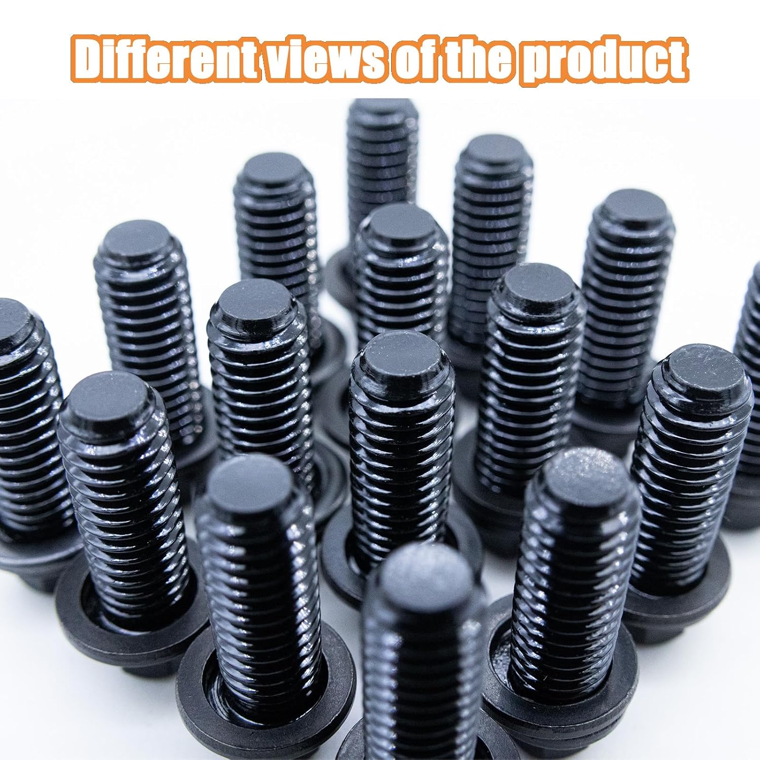 100-1110 Header Bolt Set - Chrome Moly Steel, Black Oxide Finish, Hex Head Design for Automotive & Industrial Use-16-Piece