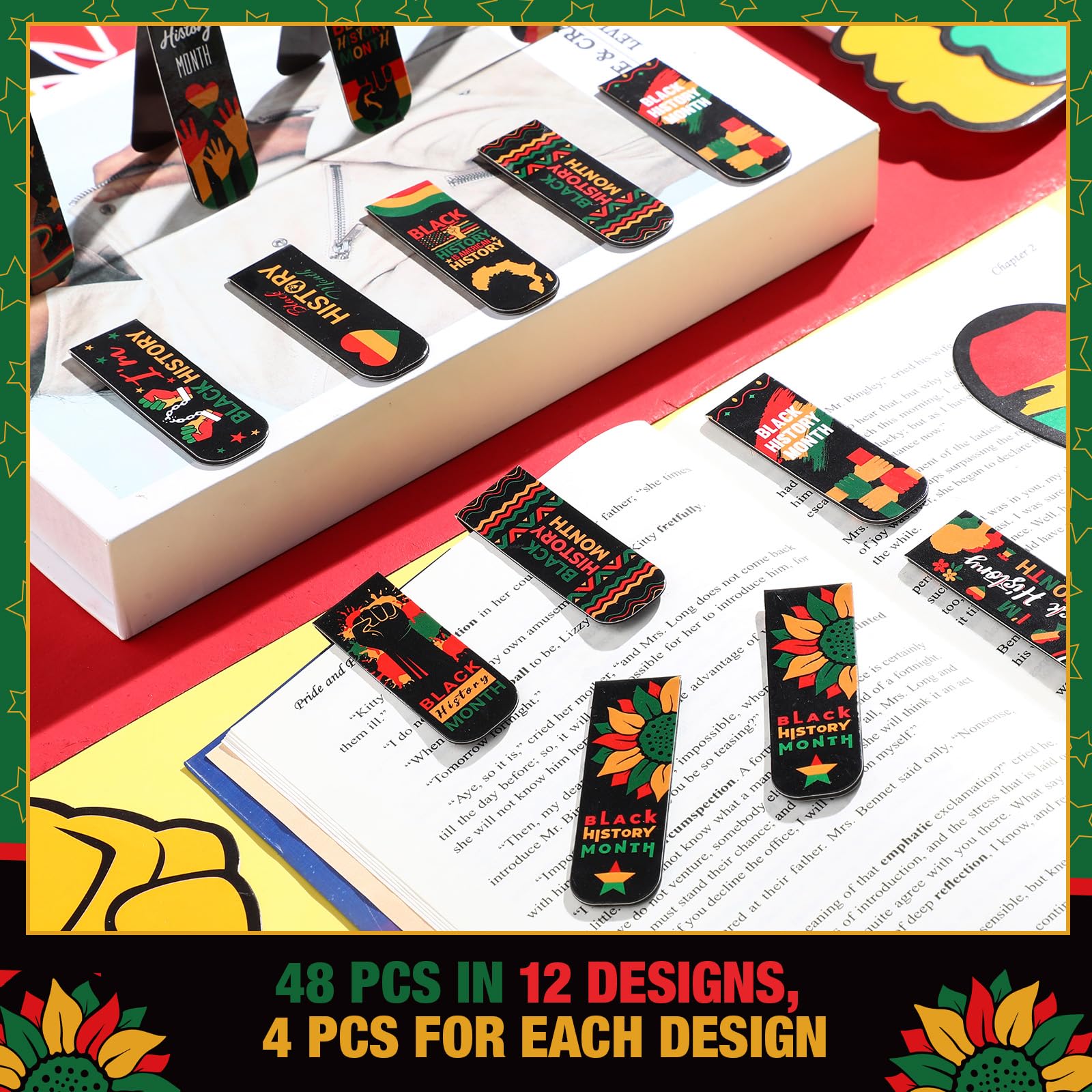National Black History Month Bookmarks Set 24 Bookmarks
