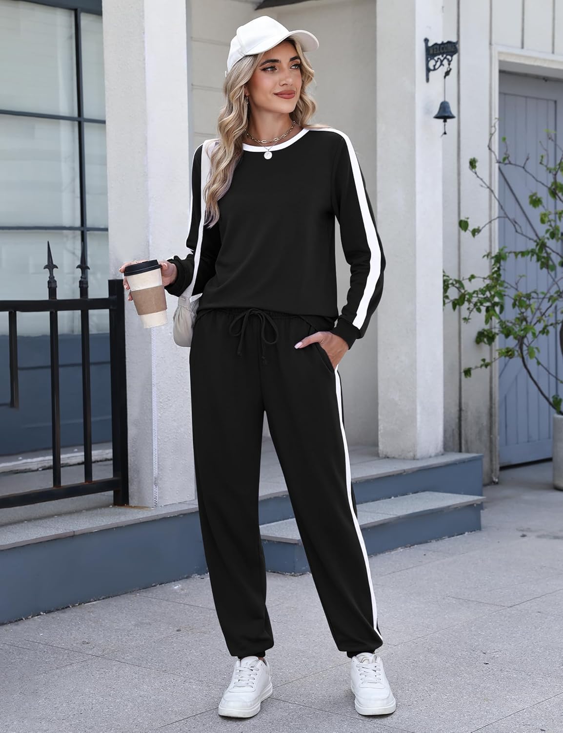 Marvmys Women Long Sleeve Tracksuits Fashion 2 Piece Lounge Set Travel Outfits Jogger Set - Image 7