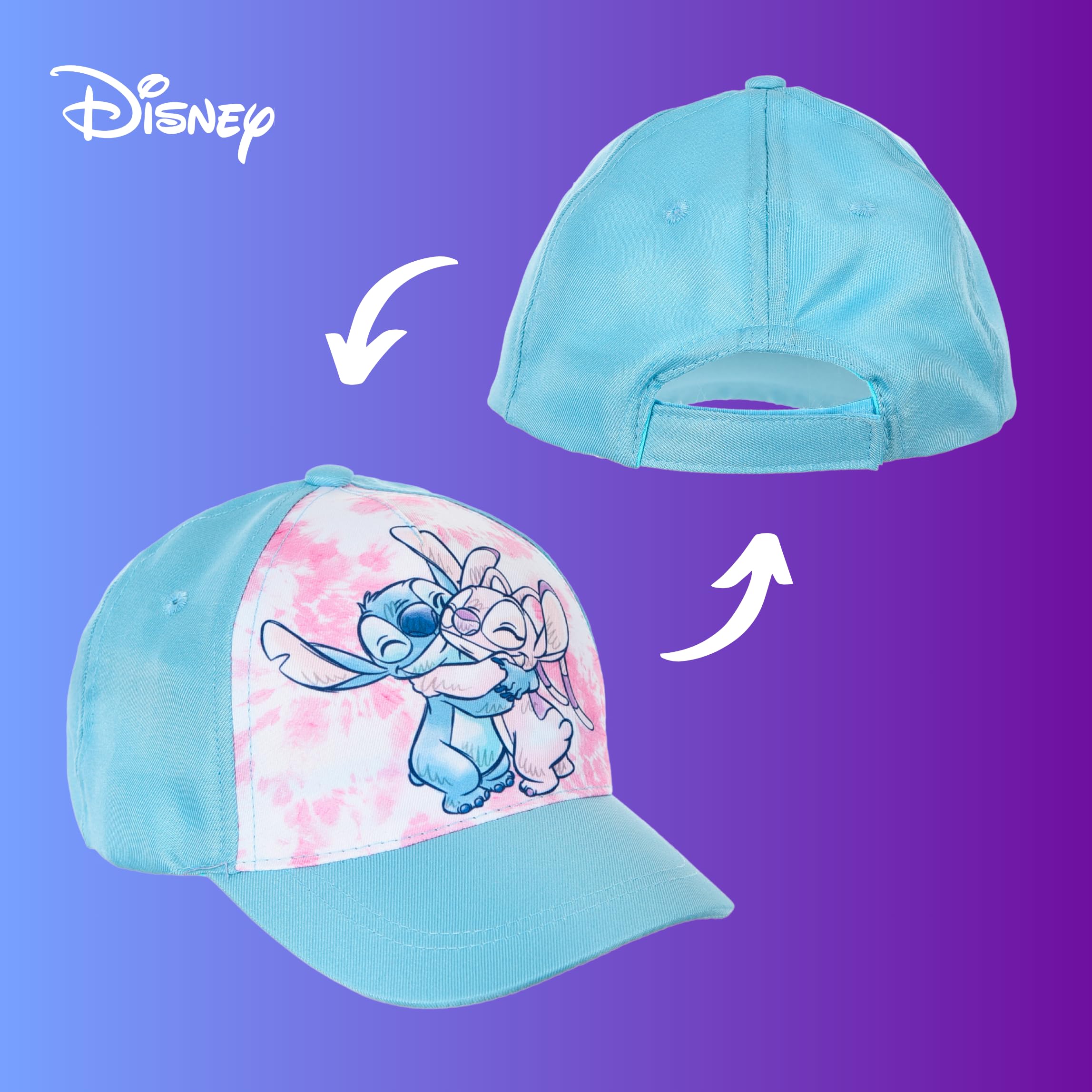 Disney Stitch y Angel Gorro para Niñas, Gorra de Beisbol de Verano Infantil, Regalo para Niñas