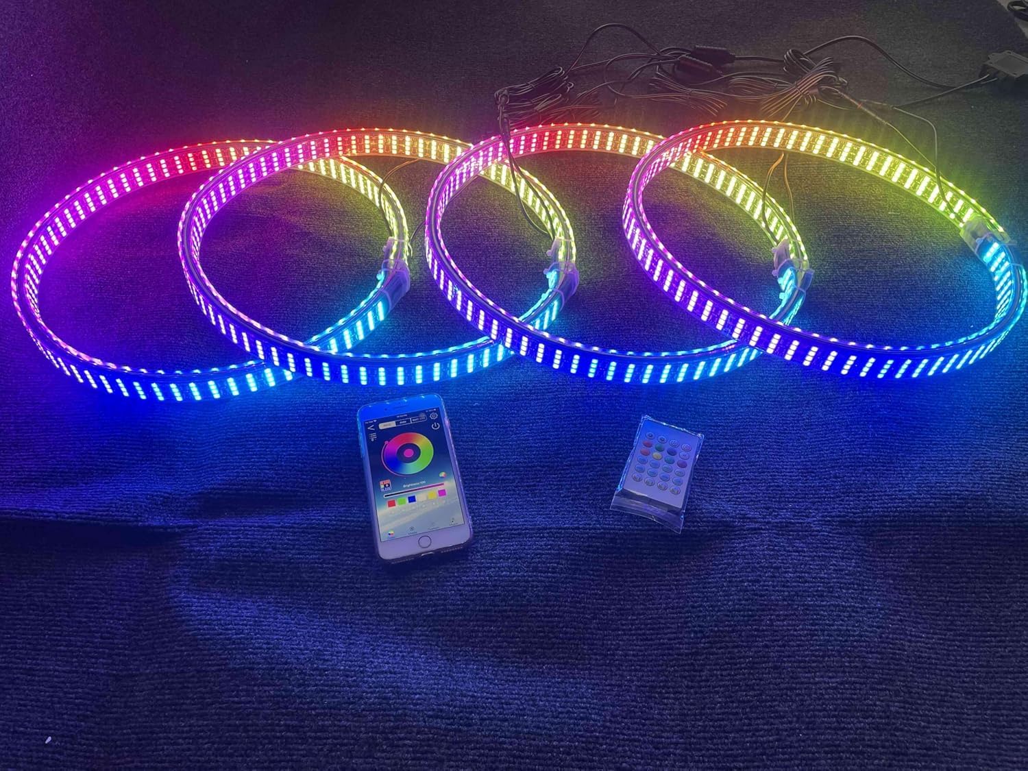 FIJVKNXY 8Rolls - Double Sides Quad Row Chasing Strips 4PCS 17.5