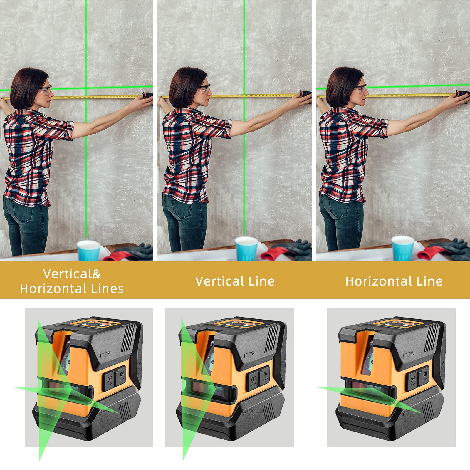 Multi Use Self Leveling Laser Level 65 Feet Indoor Outdoor | Desertcart ...