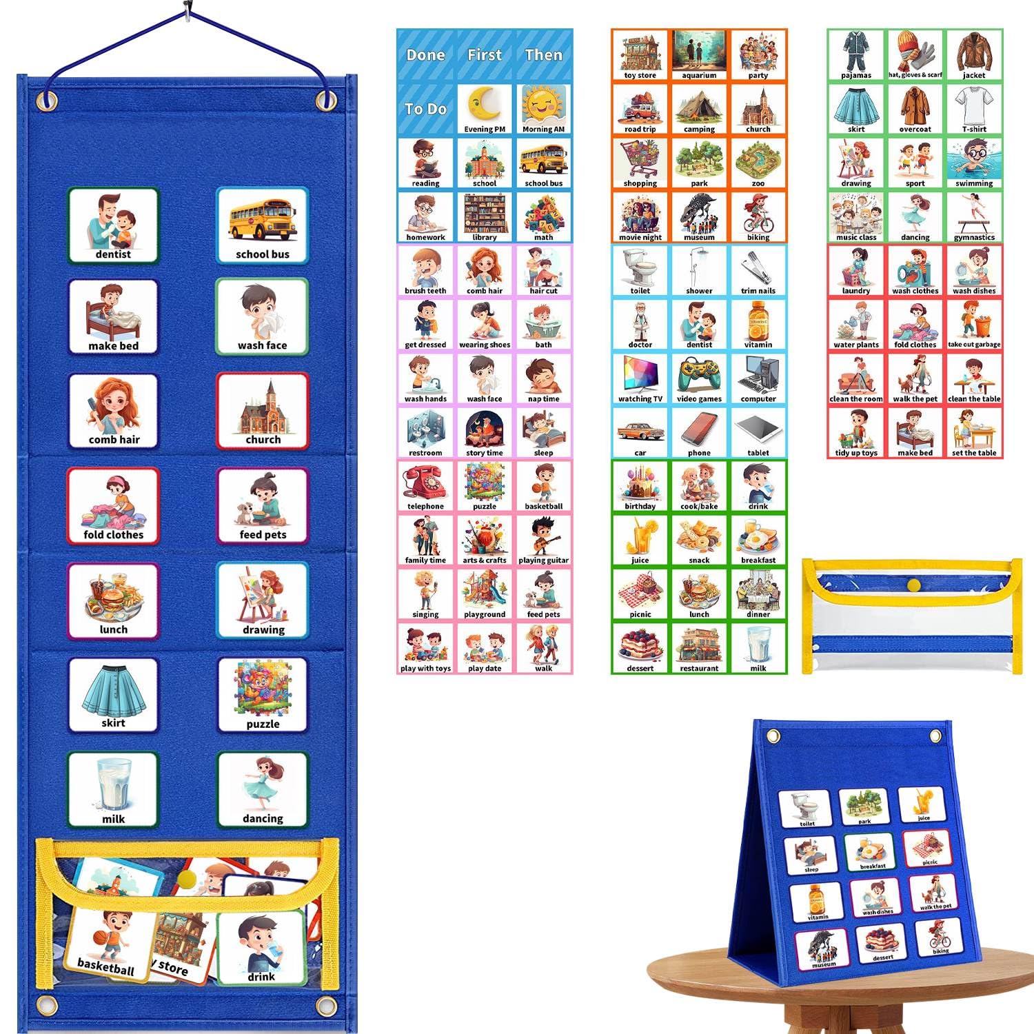 Buy Visual Timetable, Children Daily Routine Chart Visual Now and Next ...