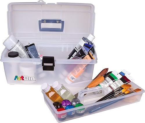 Miniatura 4 de ArtBin 6966AB - Caja de bandeja elevable, organizador portátil de arte y manualidades con asa y bandeja, transparente