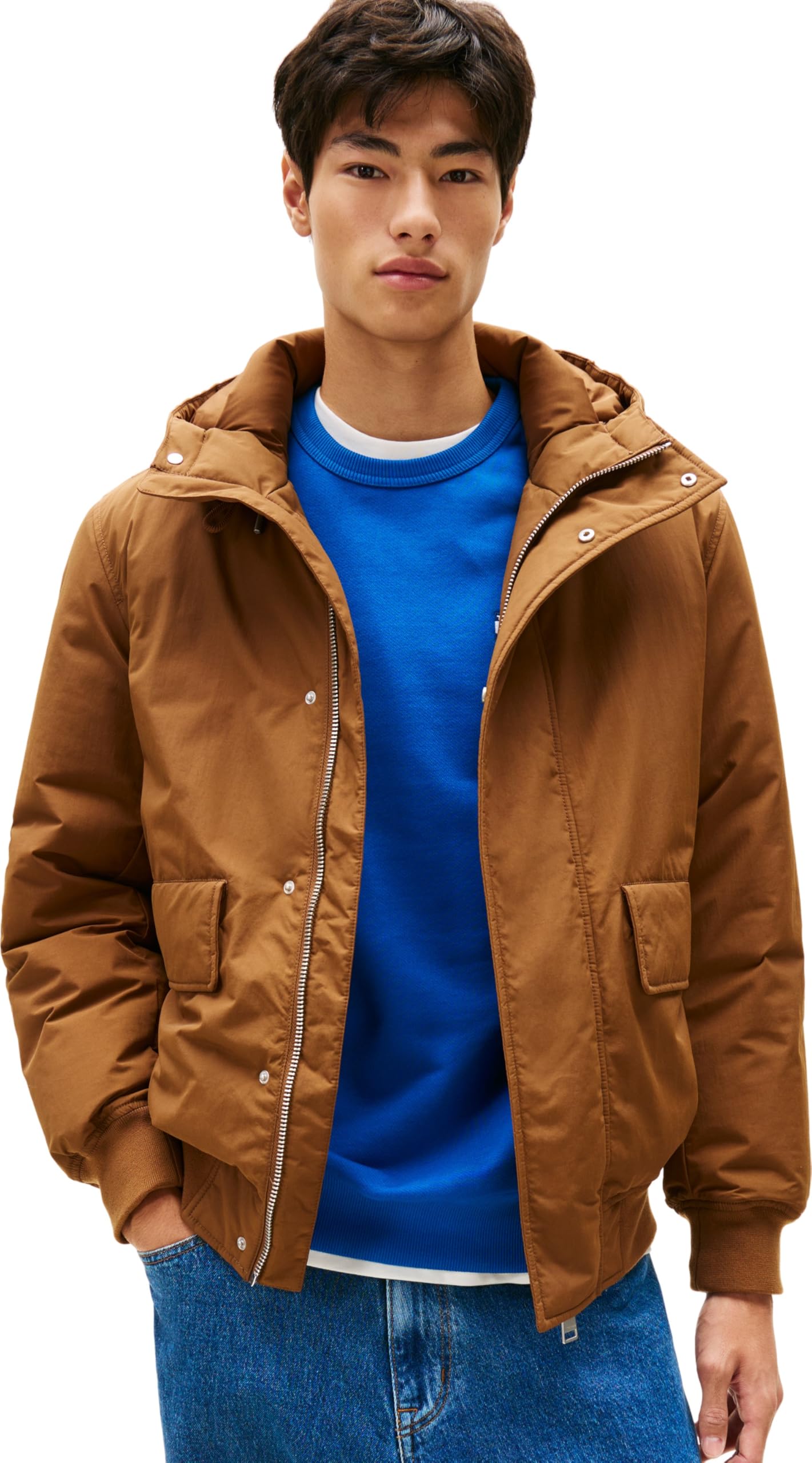 Tommy Jeans Men's TJM City Ready Bomber Dm0Dm22032 Other Jackets, Brown (Pecan Nut), XS