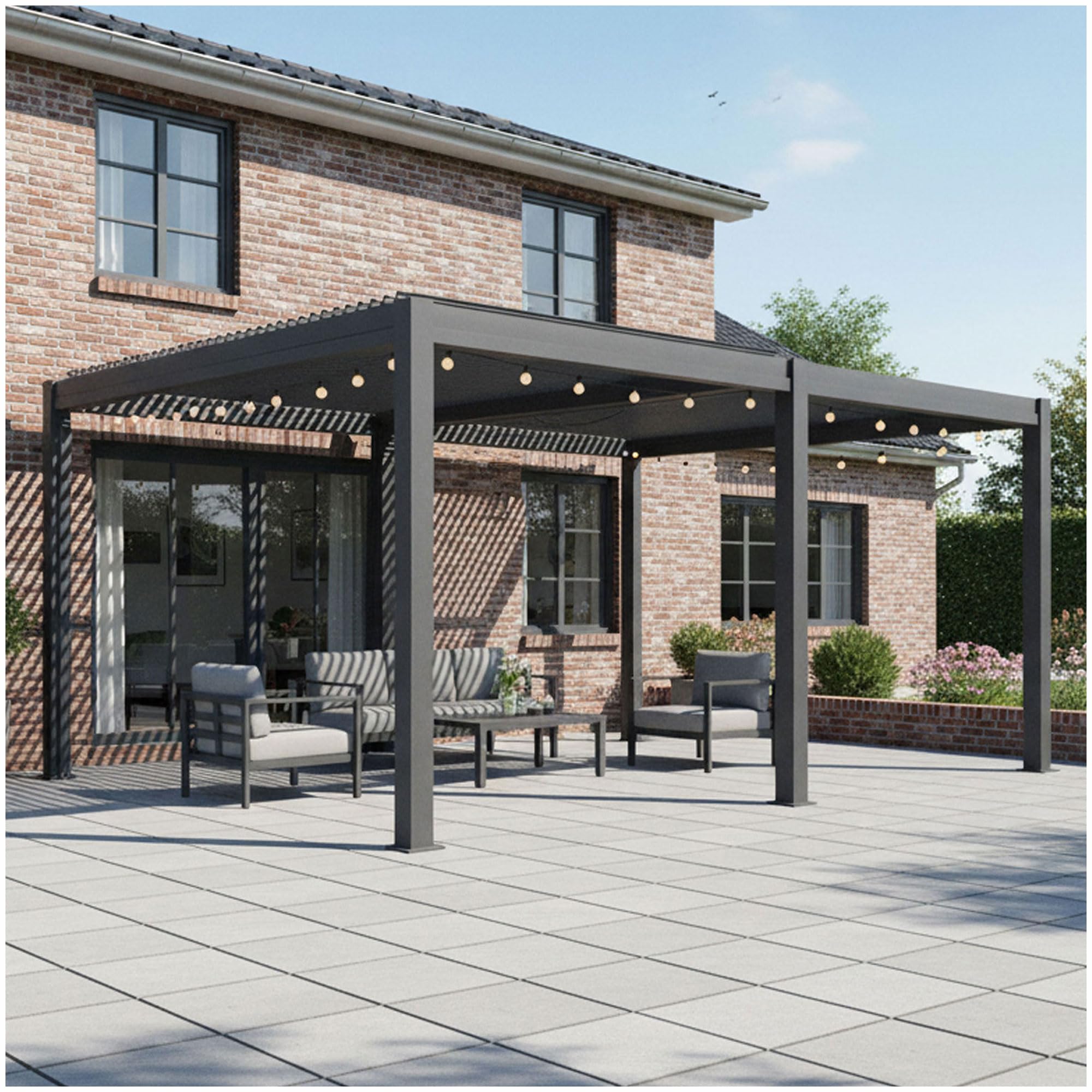 Lamellen Pergola Aluminium – Pavillon verstellbares Lamellendach