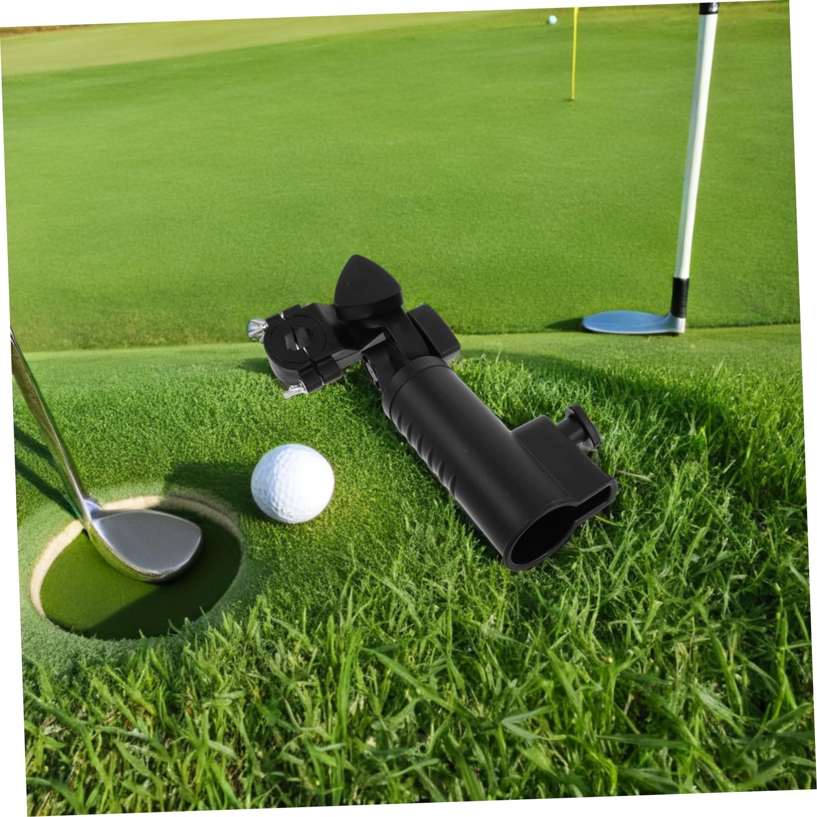 2 Stück Golf Trolley Regenschirmhalter Robuster Schirmhalter für Golftrolley mit Festem Clip Schnelle Montage Wetterfester Golfwagen Schirmständer für Organisiertes