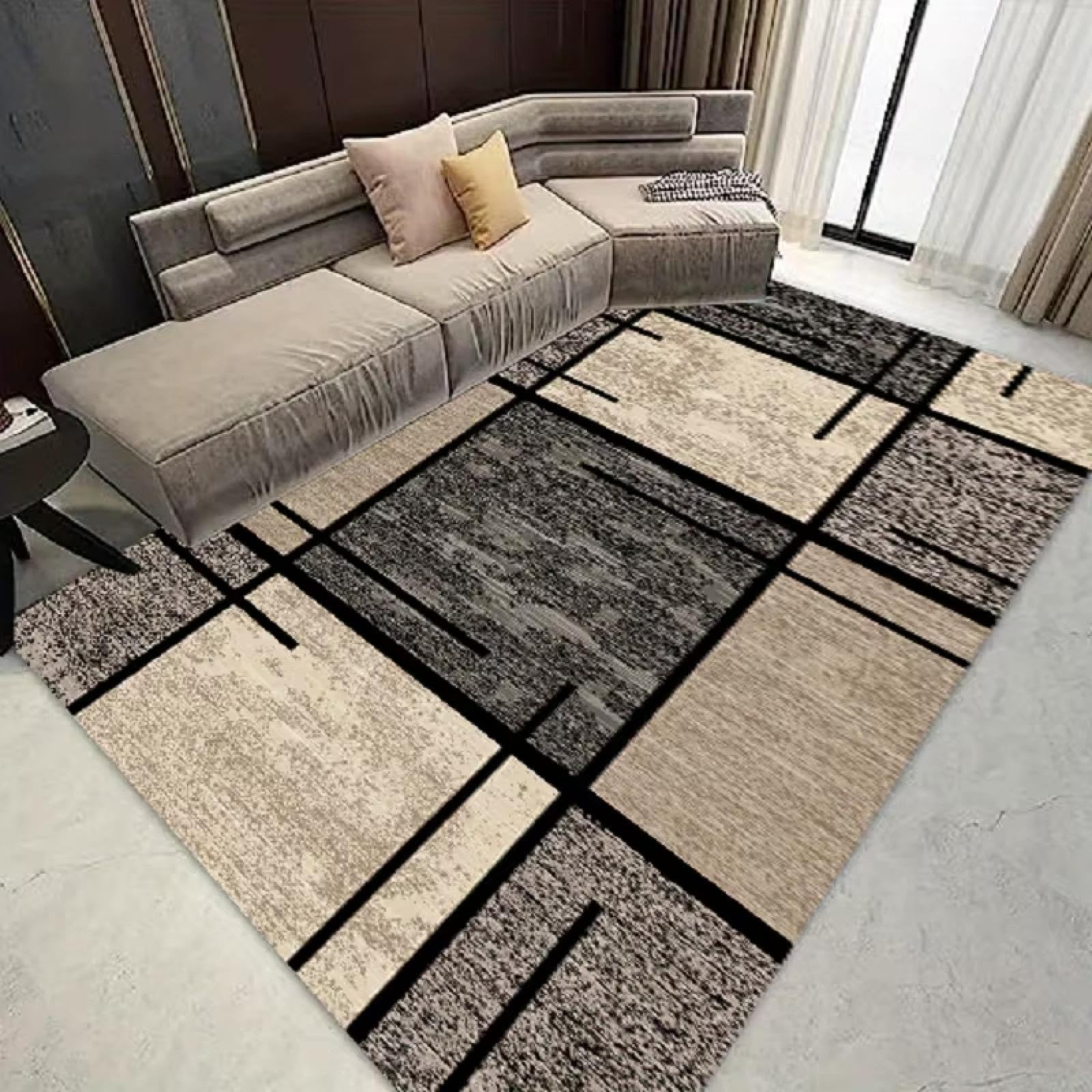 Tapis géométrique moderne 40x100cm pour protéger vos sols