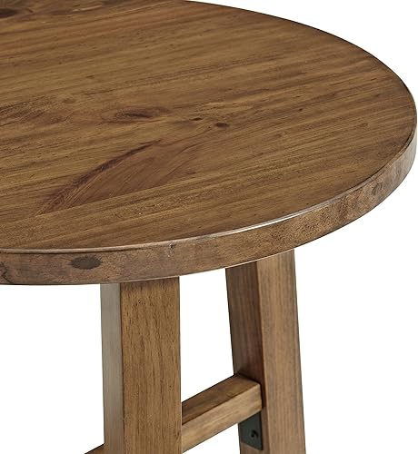 Miniatura 7 de Alaterre Furniture Alaterre Newbury - Mesa auxiliar redonda de 20 pulgadas, acabado de nuez cálida
