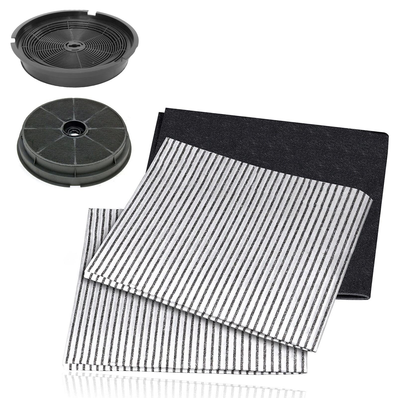 SPARES2GO Cooker Hood Filter Kit compatible with CDA Vent Extractor (Carbon Charcoal x 2 + Grease Filters)