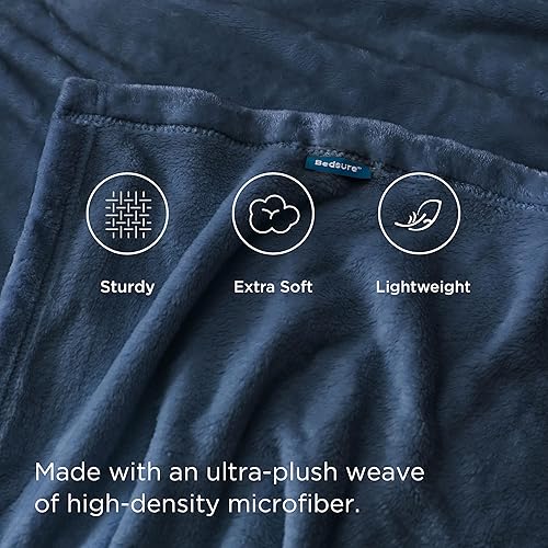 Vista 241 de Bedsure - Manta de vellón, tamaño individual XL, ligera, suave, acogedora, para dormitorio universitario, cama, sofá, viajes y campamento