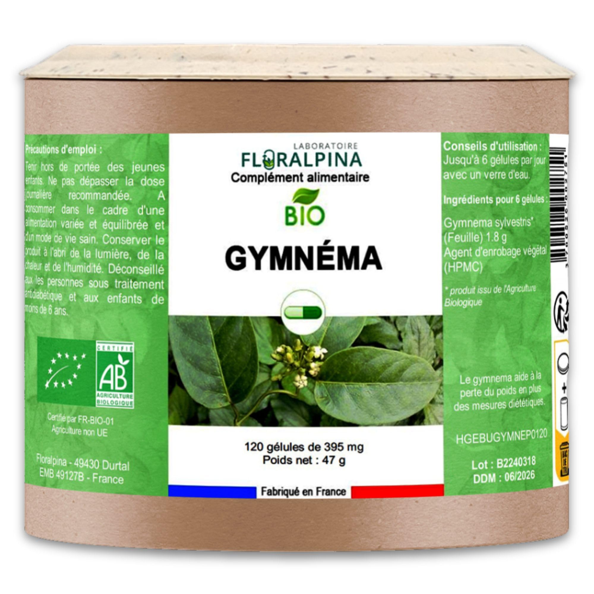 Gymnéma 120 Gélules – Cure 30 Jours – Feuilles de Gymnema Sylvestris – Peut Contribuer à Réguler la Glycémie et Réduire les Envies Sucrées | Conditionnée en France, RUE DES PLANTES