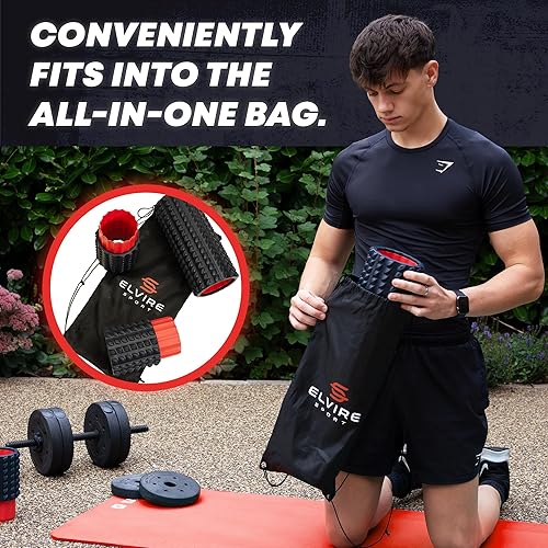 Miniatura 6 de Rodillo de espuma largo 5 en 1, rodillo trasero de 23 pulgadas de largo para terapia física con 5 opciones de longitud diferentes, puntos de