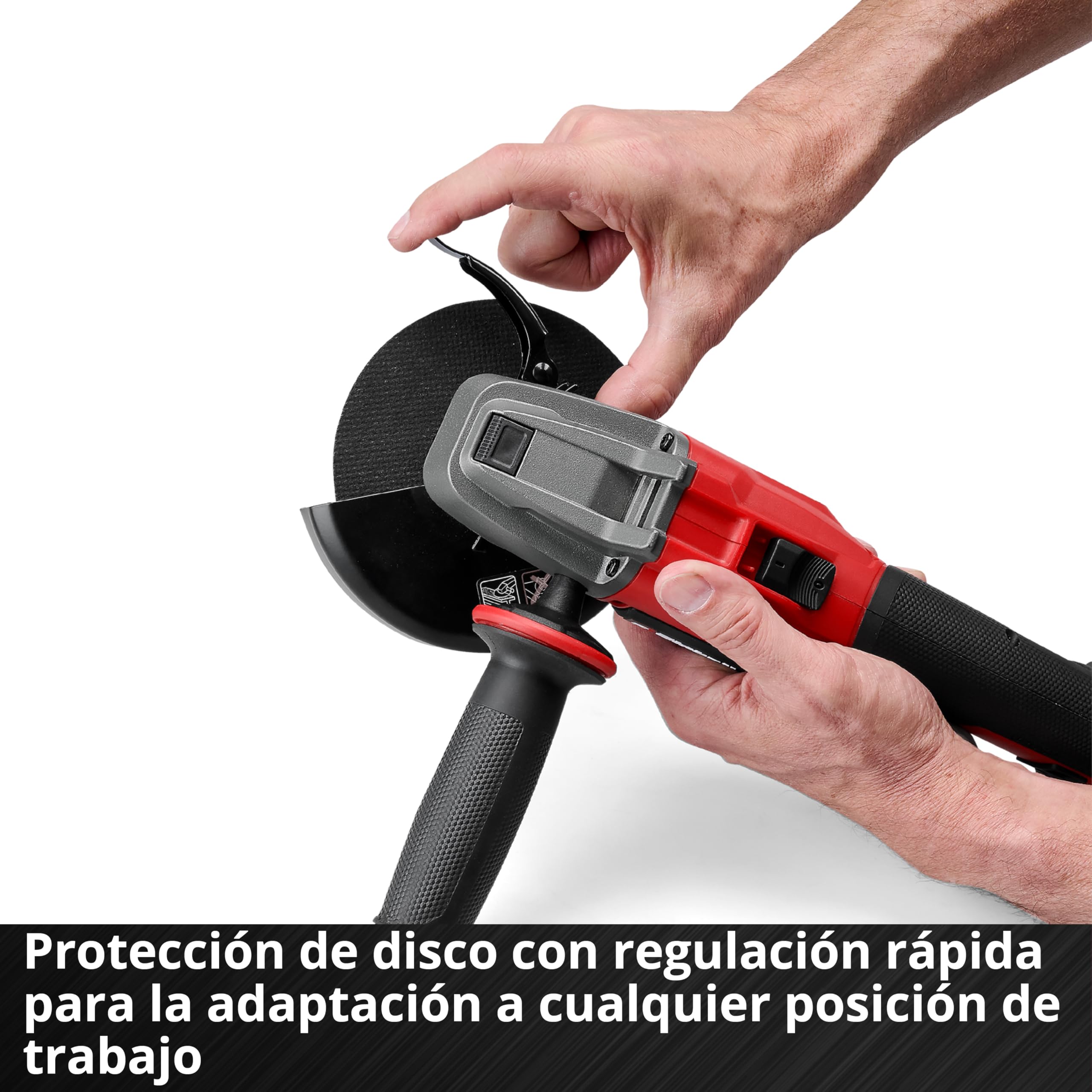 Einhell Professional Amoladora angular con batería AXXIO 18/125 Power X-Change (18 V, 700W, Ø de disco de 125mm, 33 mm de profundidad de corte, sin escobillas, sin disco de corte, sin batería)