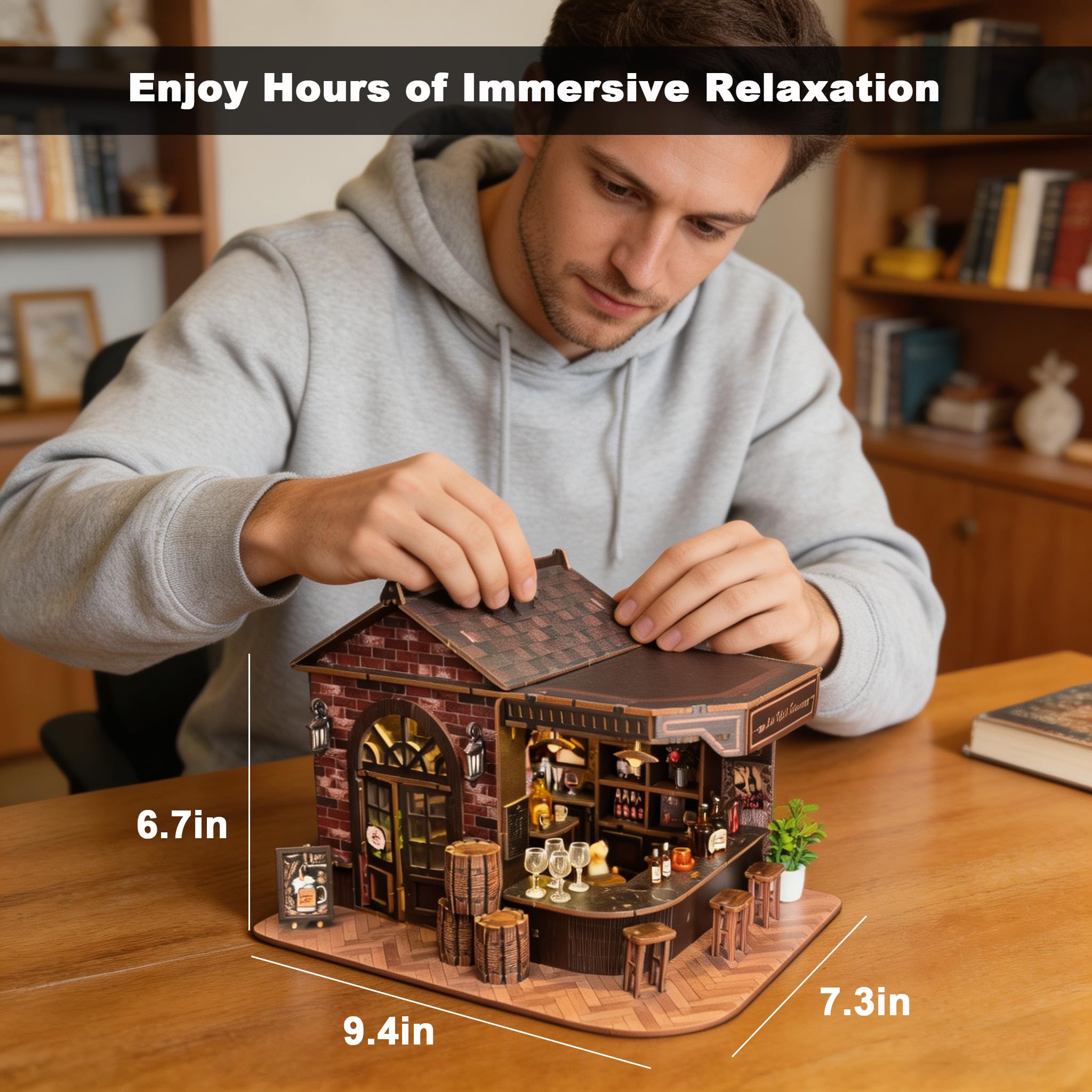 Amazon.com: Gosikee Book Nook Kit, DIY 3D Wooden Puzzle Miniature