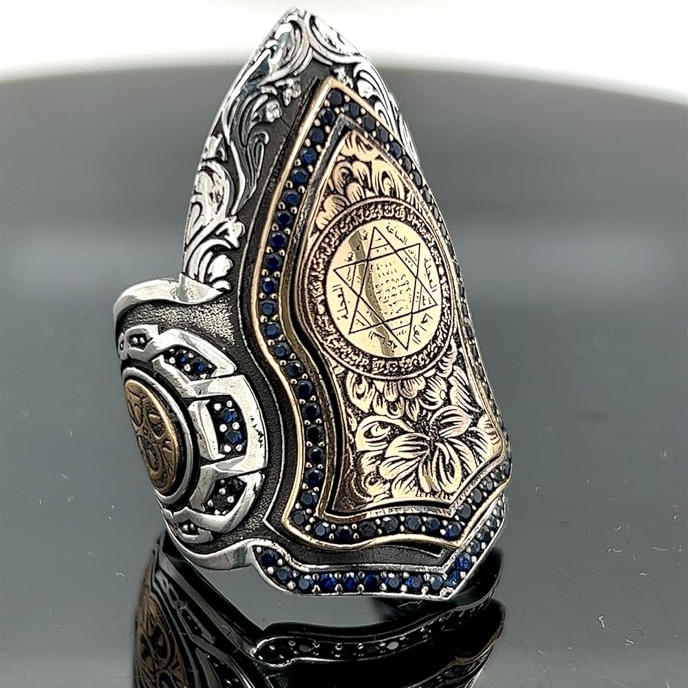 Amazon.com: Seal of Solomon Archer Thumb Ring, Star of David Ring