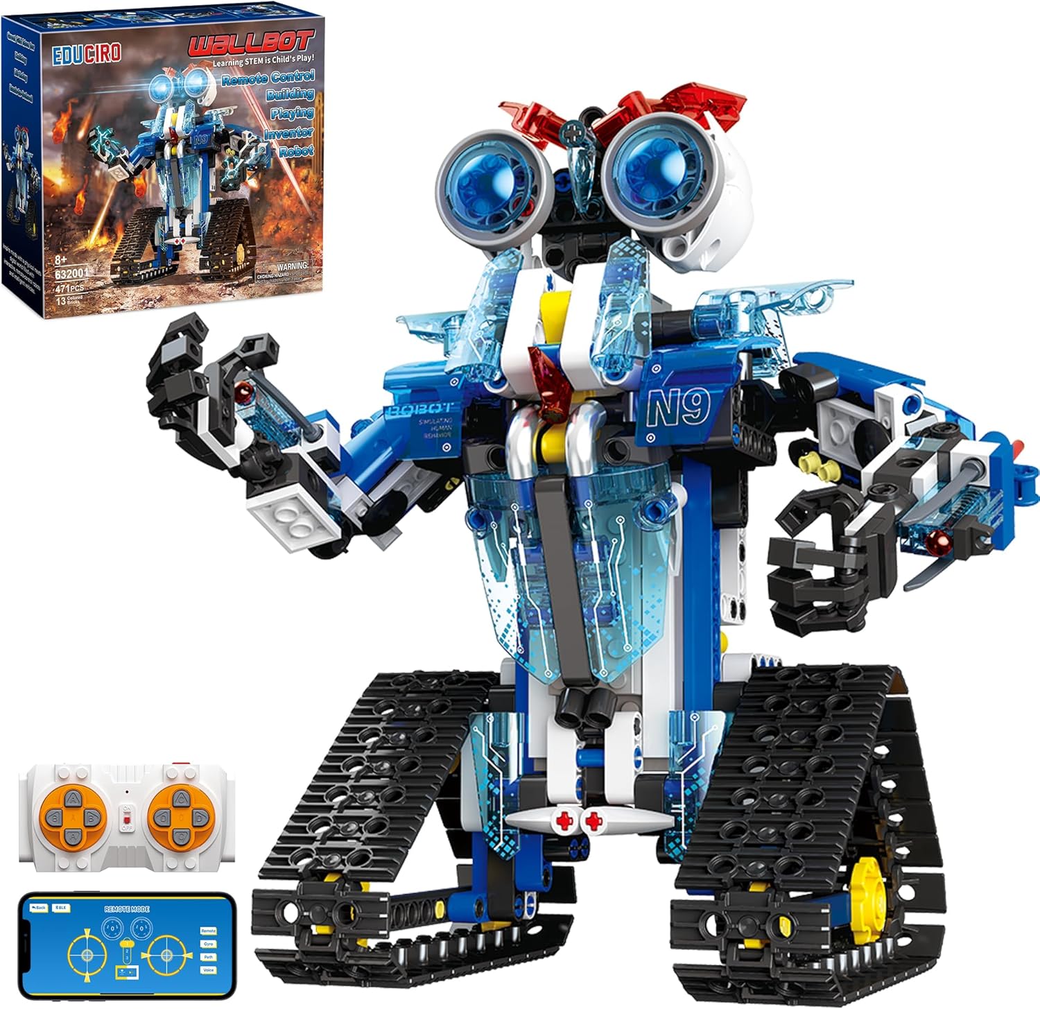 Robotic Constructing Toys for Boys Ladies 8-12-14 12 months Previous, STEM Mission Birthday concept for Children, RC & APP Coding Robotic Constructing Equipment