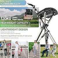 Vista 6 de Ta-Da Chair Series 1 Pro, Portable Trekking Hiking Pole, Folding Walking Stick with Seat, Walking Cane with Chair, Foldable Chair, Lightweight