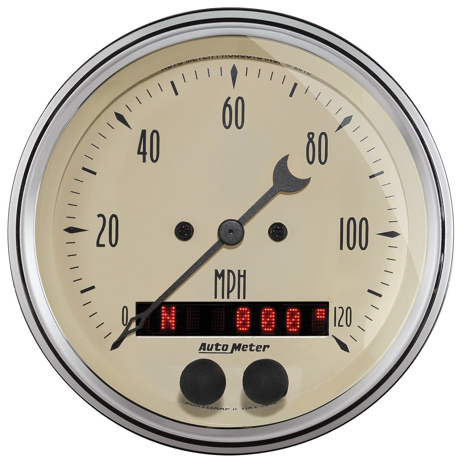 Auto Meter (1849) Antique Beige 3-3/8" 120 MPH GPS Speedometer Gauge-image-9