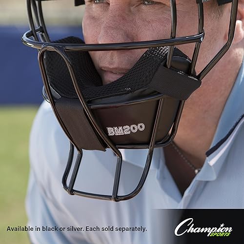 Miniatura 7 de Champion Sports Máscara facial ligera de árbitro, color negro