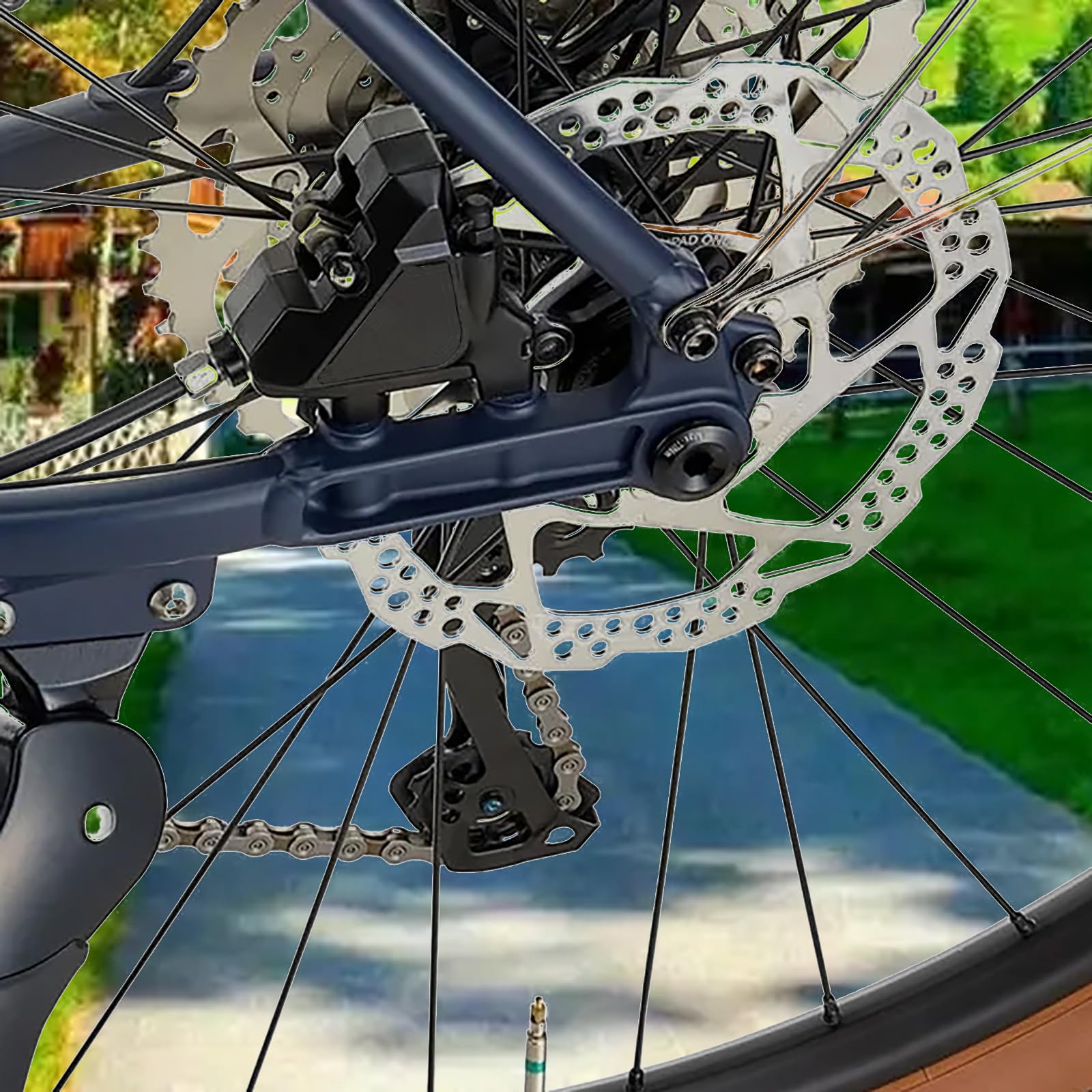 Fahrrad-Centerlock-Bremsrotor, kompatibel mit Shimano SM-RT54 180mm Bremsscheibe, leichter Edelstahl, verformungssicher und geräuscharm, geeignet für Rennräder, Mountainbikes, BMX, MTB