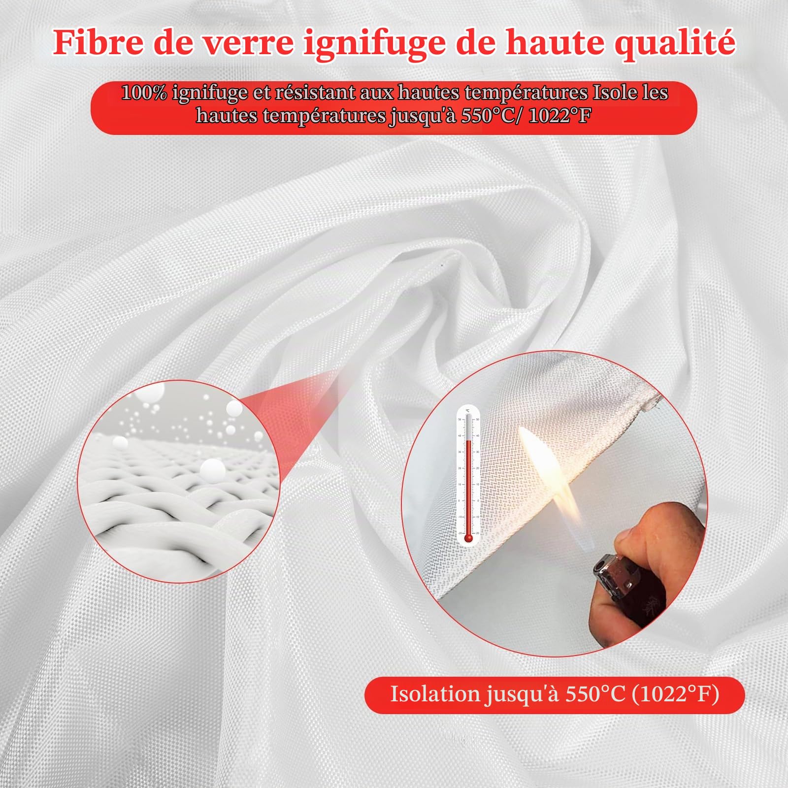 4 Pièces Couvertures Anti-feu Ignifuge pour Maison Cuisine, 1m x 1m Couverture Anti Feu en Fibre de Verre, Couverture Incendie, Couverture de Secours pour Cuisine Cheminée Barbecue