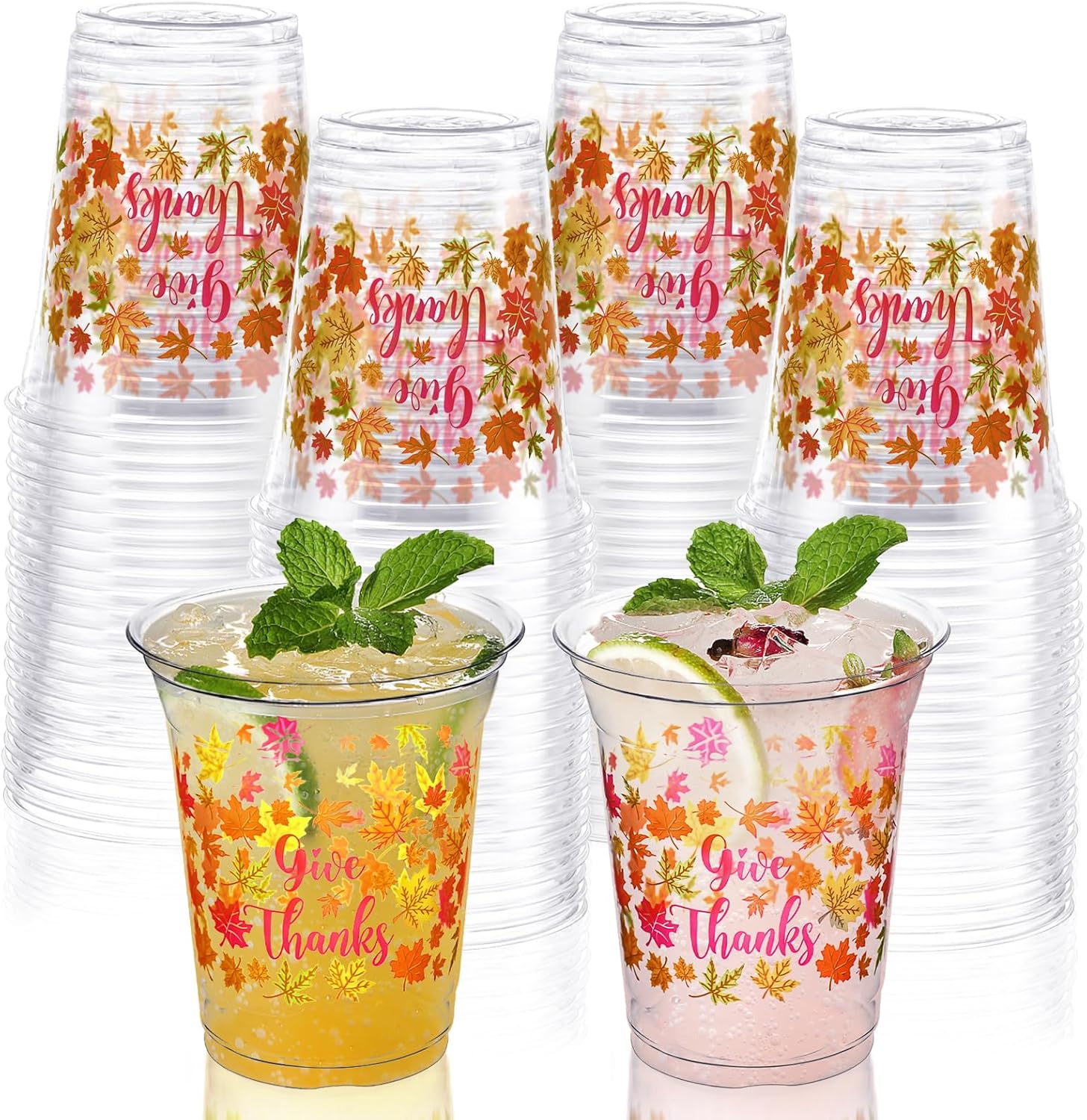 HSLCGF 48 PCS 12 oz Thanksgiving Party Cups Thanksgiving