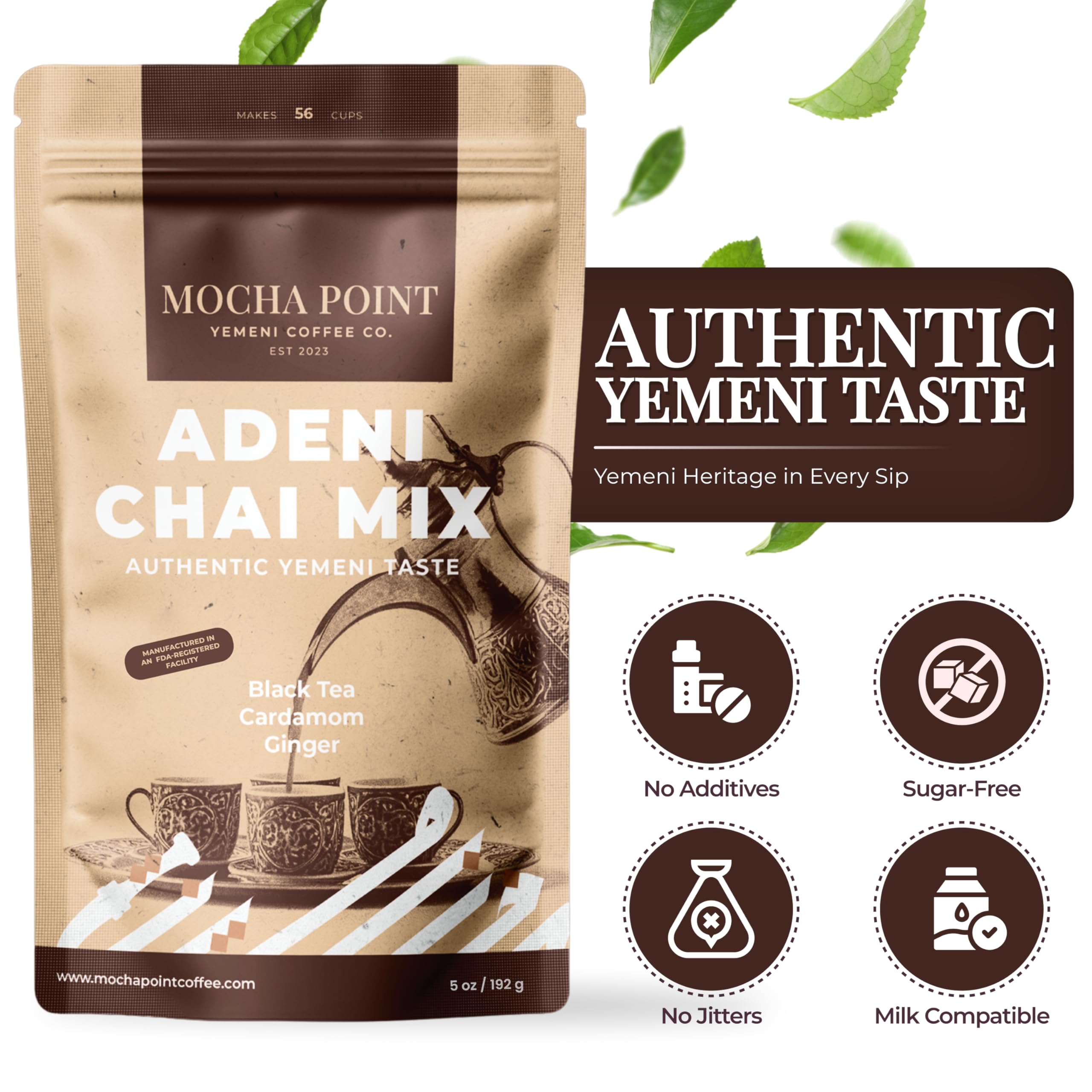 Amazon.com : Mocha Point Adeni Chai Mix – Natural Black Tea with