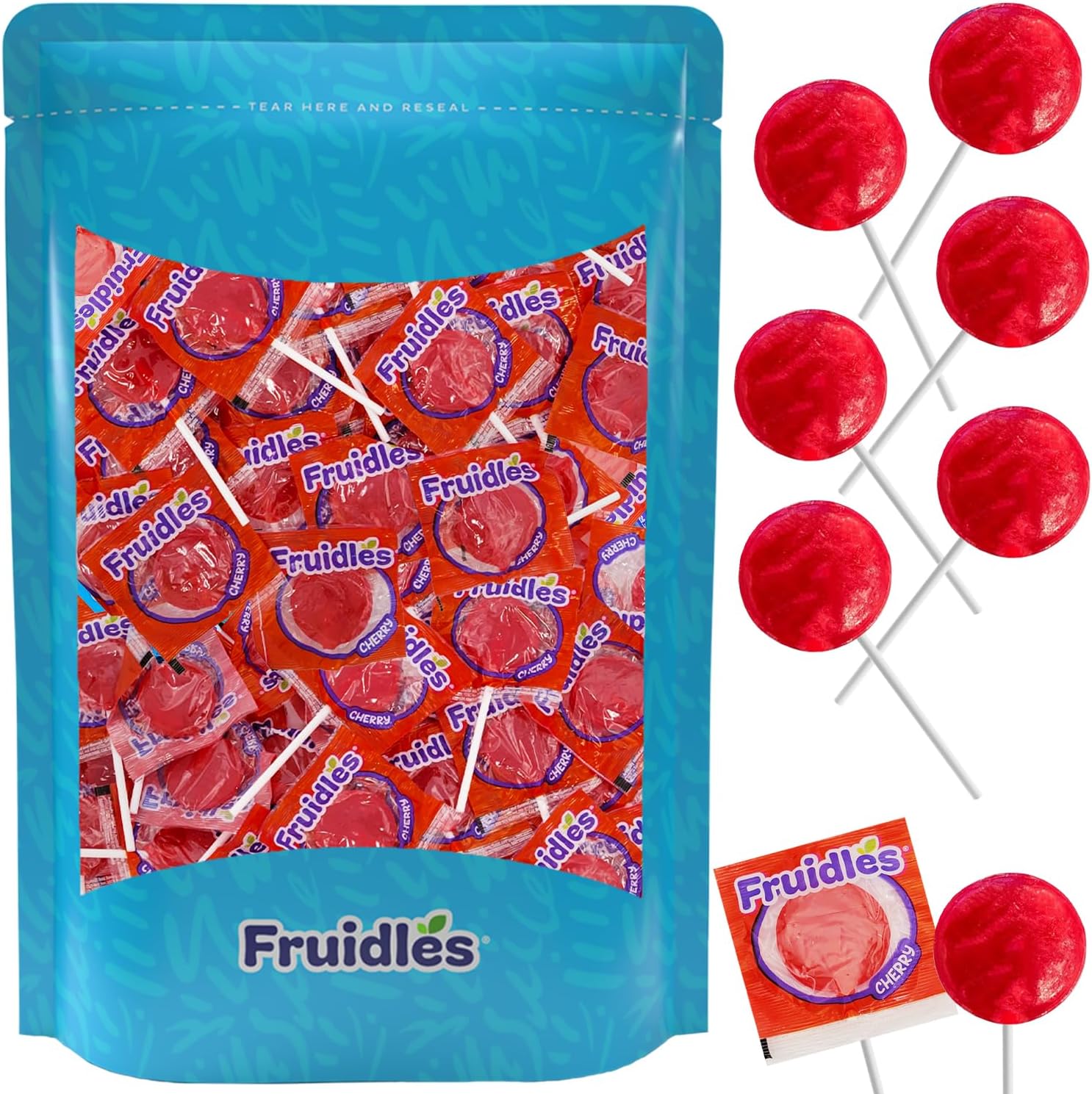 Amazon.com : Cherry Lollipops 25 Candy Suckers for Kids, Cherry Flavors ...
