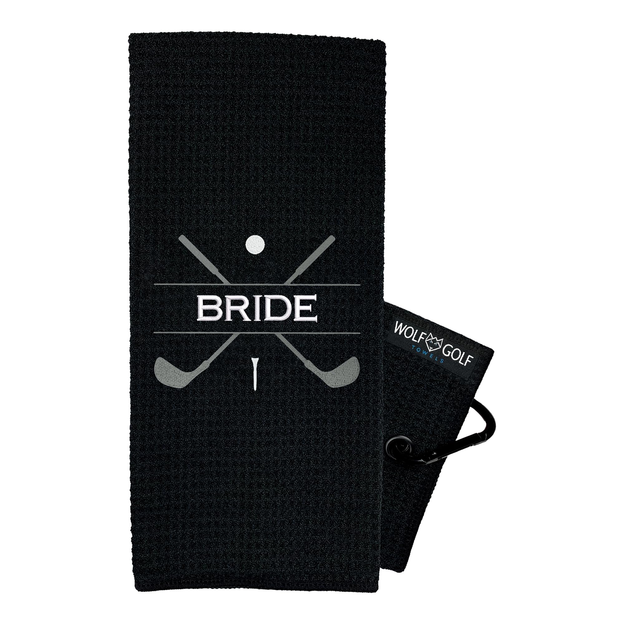Wolf Golf Towels - Toalla de golf para novia - Toallas de golf para novia - Toallas de golf para fiesta nupcial - Toallas de golf para fiesta de boda - Regalos de golf para padrino de boda - Regalos