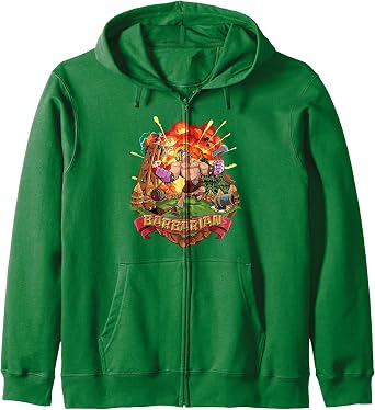 Clash of Clans Barbarian Epic Explosion Logo Zip Hoodie