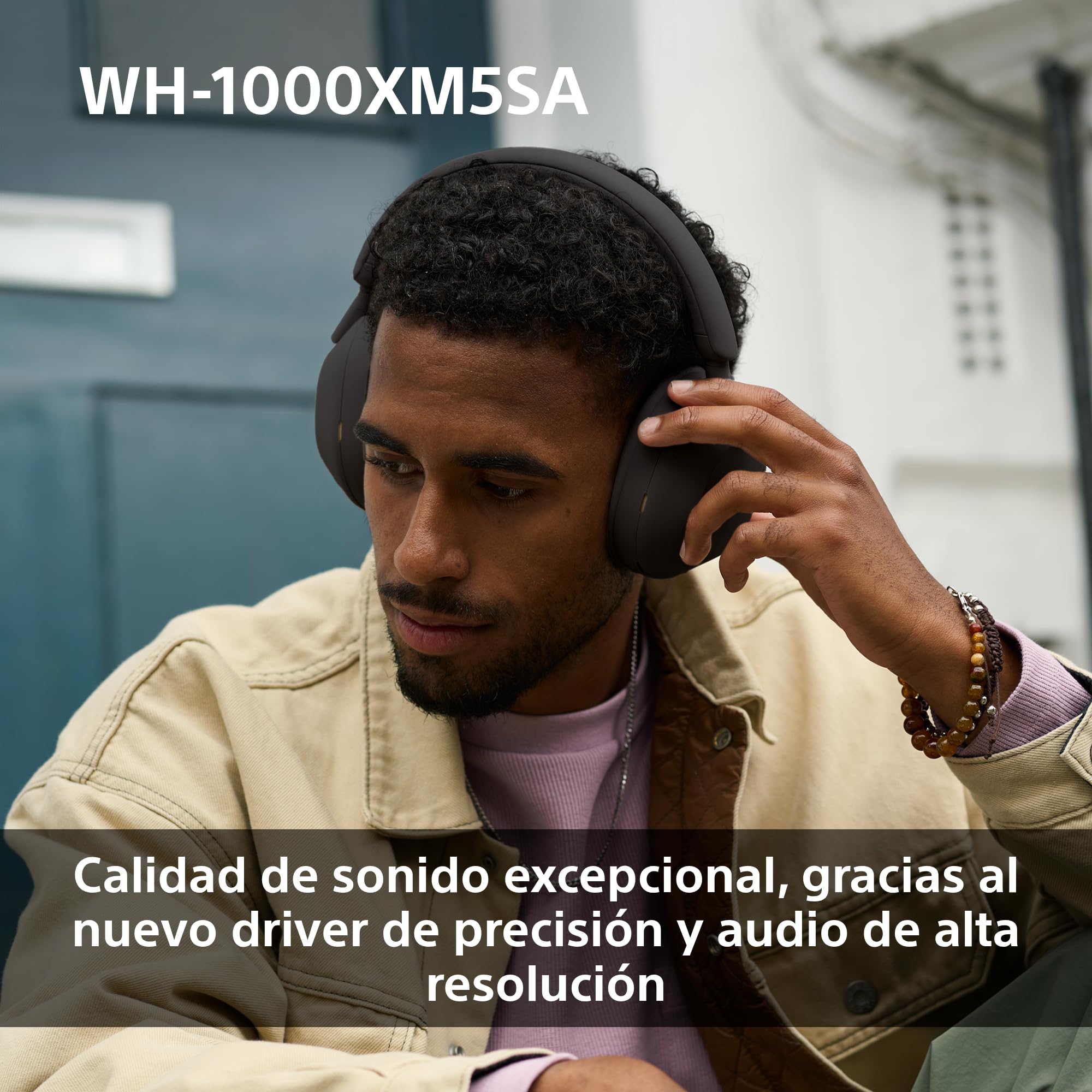 Sony WH-1000XM5SA Edición Especial con Estuche Blando Auriculares inalámbricos Premium y Noise Cancelling, Bluetooth, Llamadas de Calidad, Hi-Res, hasta 30 H de batería, Negro